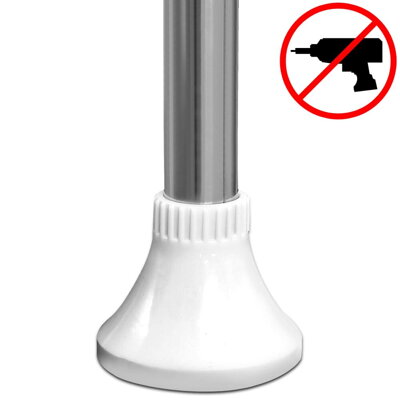 DELMO teleszkópos zuhanypolc, 92-306cm, fehér