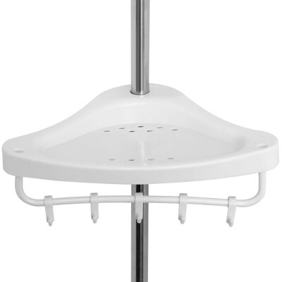 DELMO teleszkópos zuhanypolc, 92-306cm, fehér