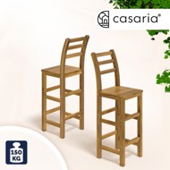 OSLO bárszék karfával, 2 db, 40x36x110cm, természetes barna