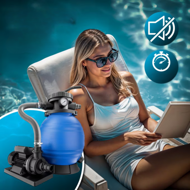 AQUA homokszűrő medencéhez, 10 200 l/h, kék