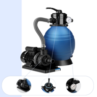 AQUA homokszűrő medencéhez, 10 200 l/h, kék