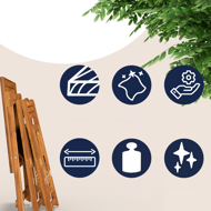 VITEK erkély bútor, 1+2, természetes barna