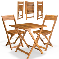 VITEK erkély bútor, 1+2, természetes barna