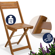 VITEK erkély bútor, 1+2, természetes barna