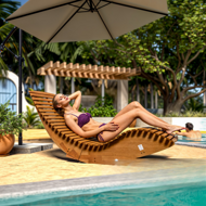 BALI függő nyugágy, 155x60x93cm, természetes barna