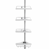 DELMO teleszkópos zuhanypolc, 92-306cm, fehér