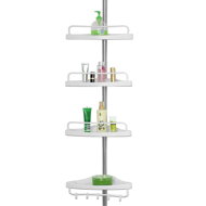 DELMO teleszkópos zuhanypolc, 92-306cm, fehér