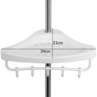 DELMO teleszkópos zuhanypolc, 92-306cm, fehér