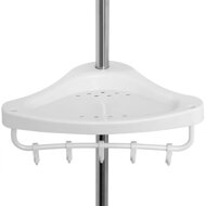 DELMO teleszkópos zuhanypolc, 92-306cm, fehér