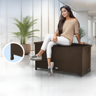 RICCO polyrattan tárolódoboz, 122x56x61cm, barna