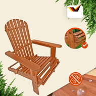 Kerti nyugágy ADIRONDACK, dönthető, 69x84x94 cm, natúr barna színben