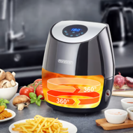 FRY forrólevegős fritőz, 1500W, 3,6l, fekete