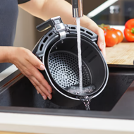 FRY forrólevegős fritőz, 1500W, 3,6l, fekete