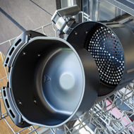 FRY forrólevegős fritőz, 1500W, 3,6l, fekete