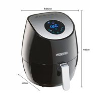 FRY forrólevegős fritőz, 1500W, 3,6l, fekete