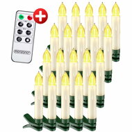 CANDLE gyertyák karácsonyfára, 20db, 10,5cm, meleg fehér