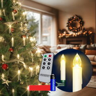 CANDLE gyertyák karácsonyfára, 20db, 10,5cm, meleg fehér