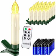CANDLE gyertyák karácsonyfára, 20db, 10,5cm, meleg fehér