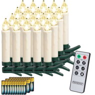 CANDLE gyertyák karácsonyfára, 20db, 10,5cm, meleg fehér