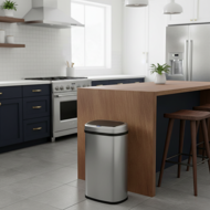 DEUS érzékelős szemetes, 58 liter, ezüst