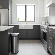 DEUS érzékelős szemetes, 58 liter, ezüst