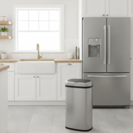 DEUS érzékelős szemetes, 58 liter, ezüst