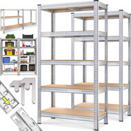 HEAVY nagy teherbírású polc, 2 darab, max 875kg, 90x40x180cm, ezüst