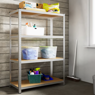 Nagy teherbírású HEAVY polc, max. 700 kg, 160x90x40 cm, ezüst