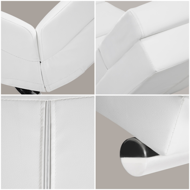 LONDON napozó fotel, 186×55×89cm, fehér