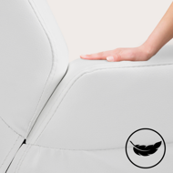 LONDON napozó fotel, 186×55×89cm, fehér