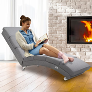 LONDON napozó fotel, 186×55×89cm, szürke