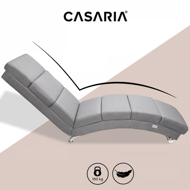 LONDON napozó fotel, 186×55×89cm, szürke