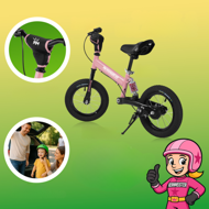 QUIDO gyerek futóbicikli, 3 éves kortól, rózsaszín