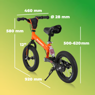 QUIDO gyerek futóbicikli, 3 éves kortól, narancs