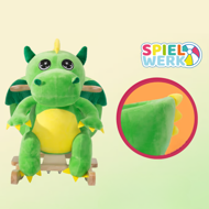 DINO hintázó sárkány biztonsági övvel, zöld 