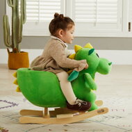 DINO hintázó sárkány biztonsági övvel, zöld 