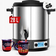 DION borfőző/tea/puncs főző, 28l, ezüst