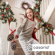 ANDREA karácsonyi fényfüzér világítással, díszített, zöld