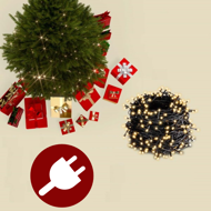 RUDOLPH műkarácsonyfa, 150cm, zöld, fényfüzérrel