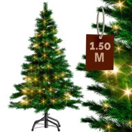 RUDOLPH műkarácsonyfa, 150cm, zöld, fényfüzérrel
