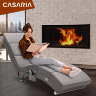 LONDON nyugágy masszázs- és fűtőfunkcióval, 186×55×89cm, szürke