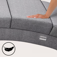 LONDON nyugágy masszázs- és fűtőfunkcióval, 186×55×89cm, szürke