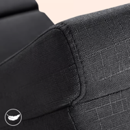 LONDON relaxfotel masszázs- és fűtési funkcióval, 186x55x89 cm, antracit