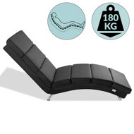 LONDON napozó fotel, 186×55×89cm, antracit