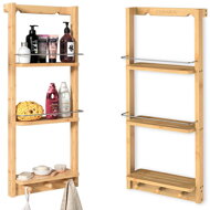 BAMBOO fürdőszobai függő polc, 28,5x10x70cm, 3 polc, barna