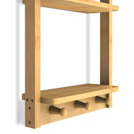 BAMBOO fürdőszobai függő polc, 28,5x10x70cm, 3 polc, barna