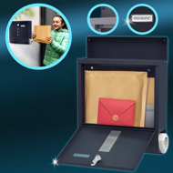 POST postaláda újságtartóval, 30,5x10x33,5cm, antracit