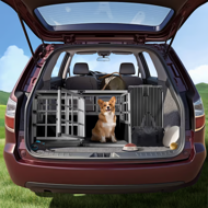 BRUNO kutyaszállító box, 89x70x51cm, ezüst/fekete