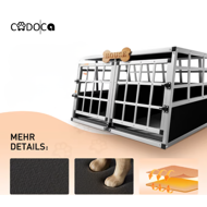 BRUNO kutyaszállító box, 89x70x51cm, ezüst/fekete