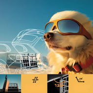 BRUNO kutyaszállító box, 89x70x51cm, ezüst/fekete